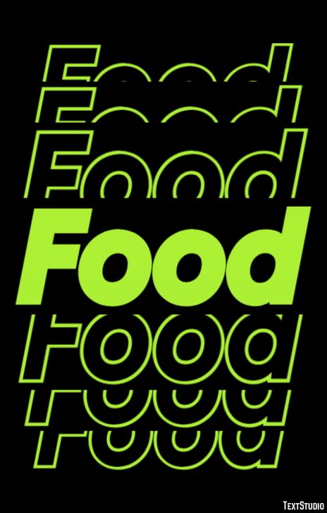 Food Tekst Effect