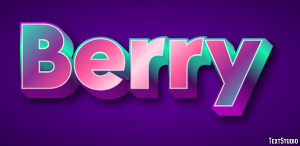 Berry Text Effect