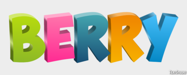 Berry Text effect