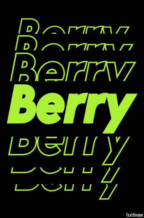 Berry Efekt tekstowy