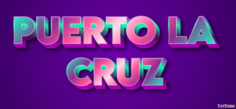 Puerto la Cruz Efekt tekstowy
