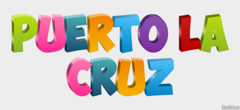 Puerto la Cruz Efekt tekstowy