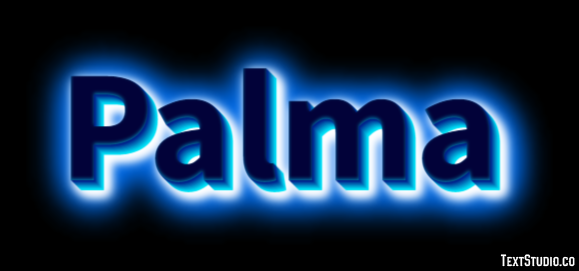 Palma Efecto de Texto