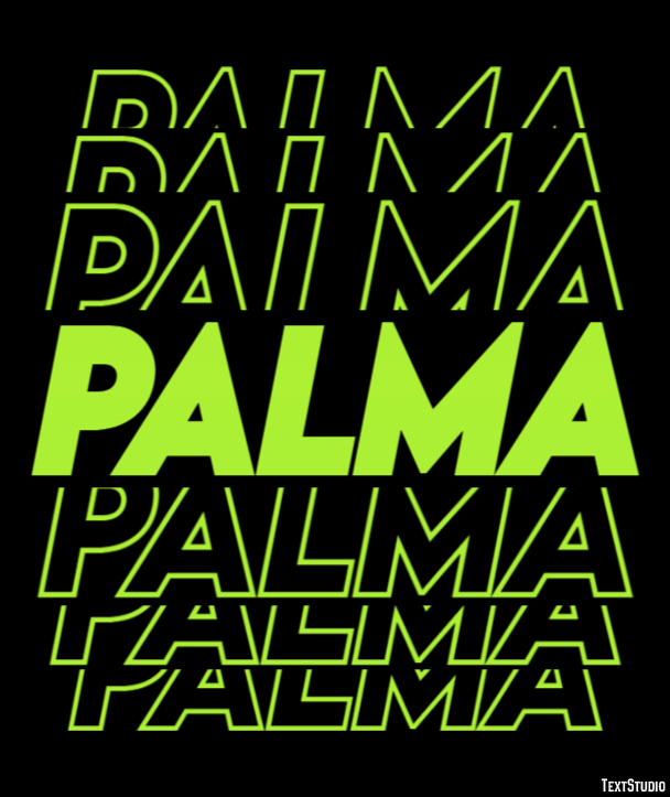Palma Efecto de Texto