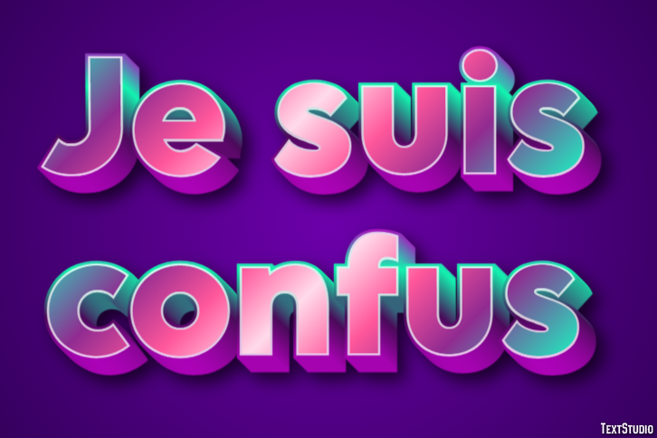 Je suis confus Effet de Texte