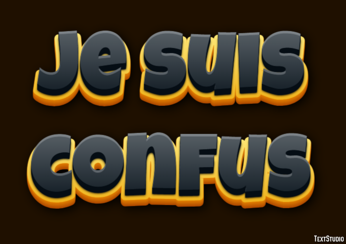 Je suis confus Effet de Texte