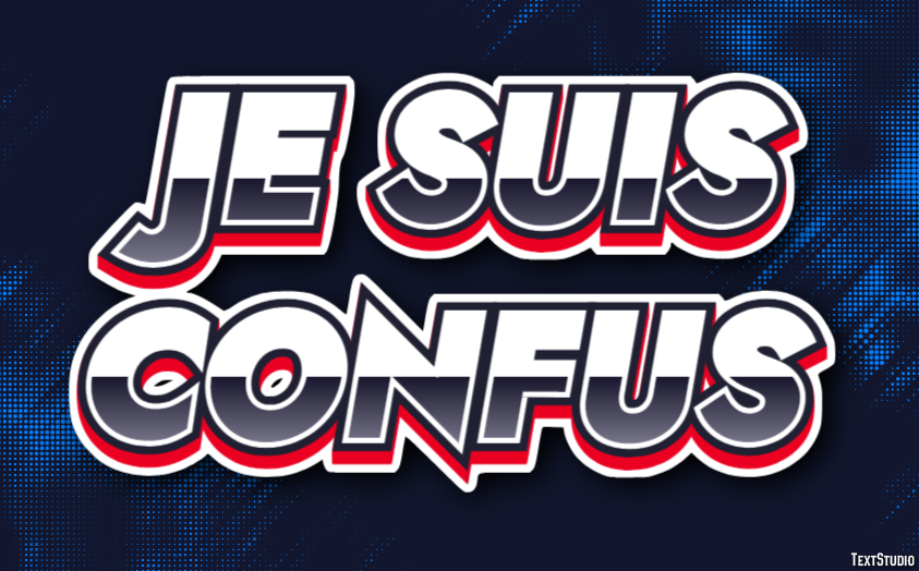 Je suis confus Effet de Texte