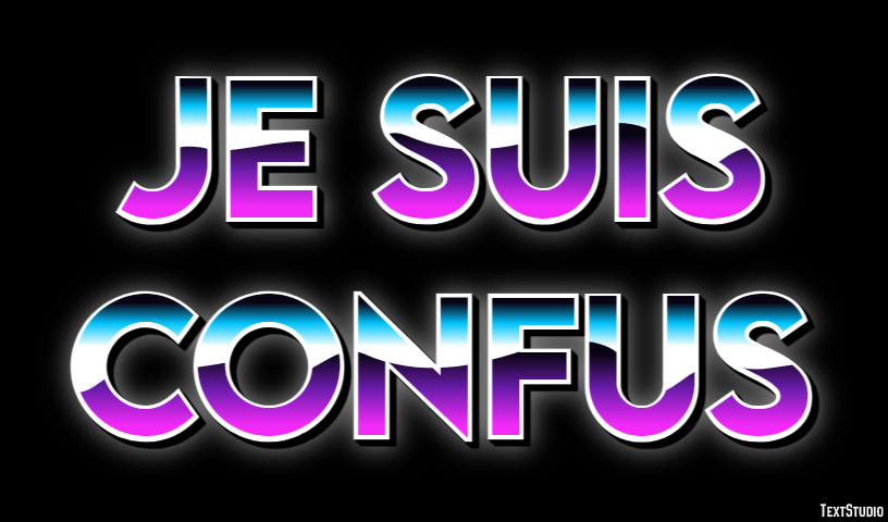 Je suis confus Effet de Texte