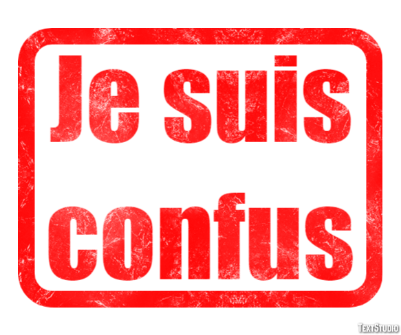 Je suis confus Effet de Texte