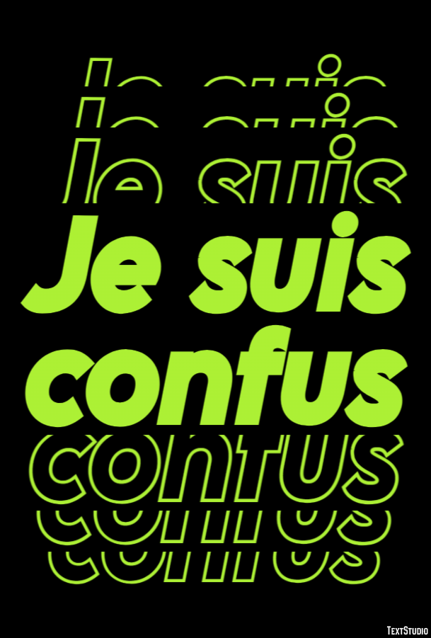 Je suis confus Effet de Texte