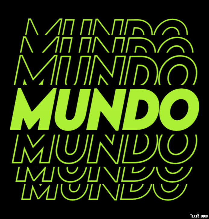 Mundo Efeito do texto