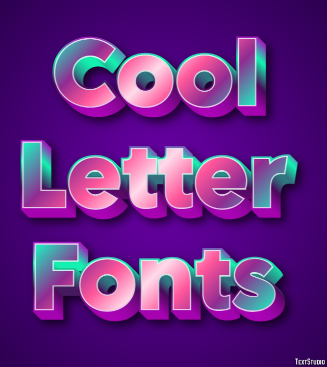 Cool Letter Fonts テキスト効果