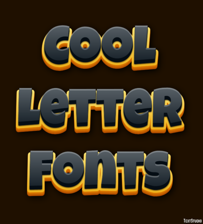 Cool Letter Fonts テキスト効果