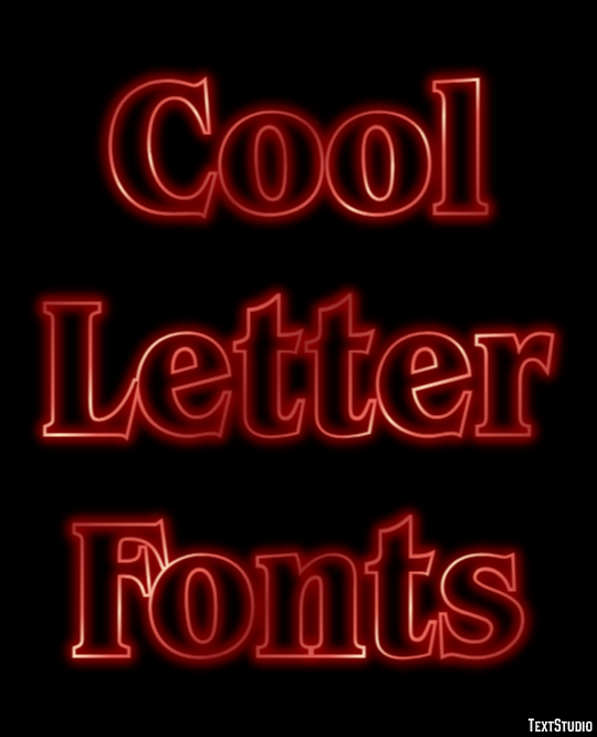 Cool Letter Fonts テキスト効果