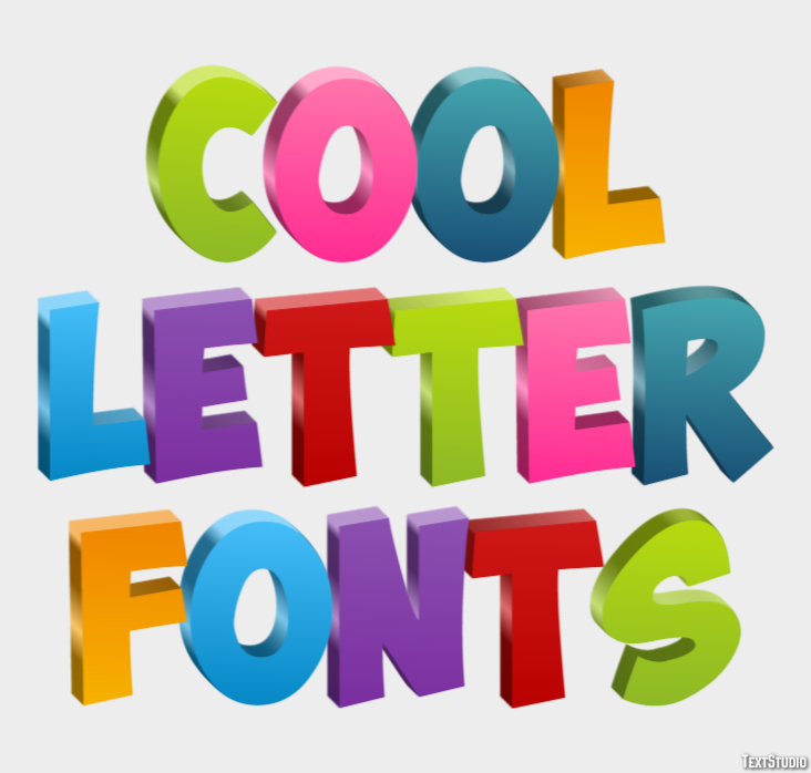 Cool Letter Fonts テキスト効果