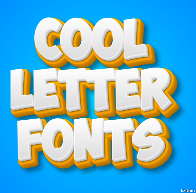 Cool Letter Fonts テキスト効果