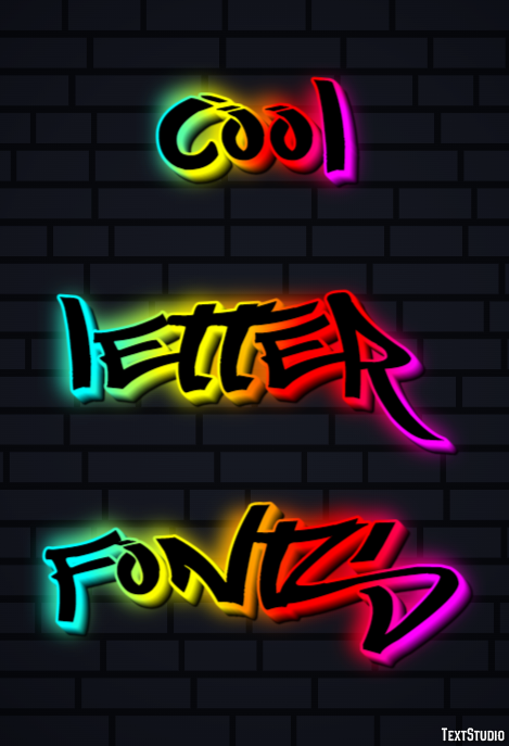 Cool Letter Fonts テキスト効果
