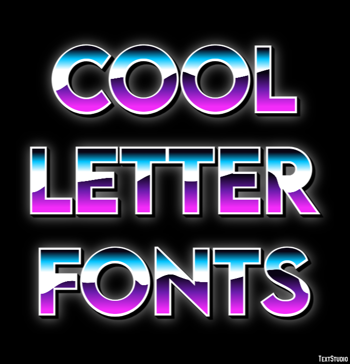 Cool Letter Fonts テキスト効果
