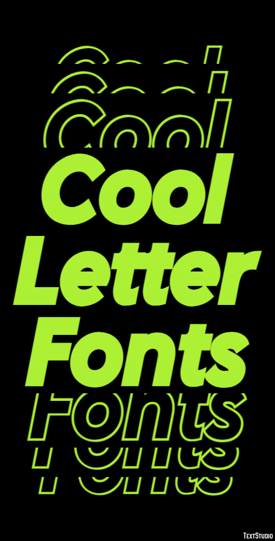 Cool Letter Fonts テキスト効果