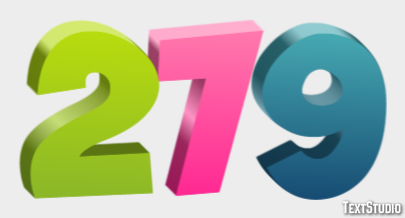 279 Efecto de Texto