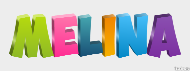Melina Efecto de Texto