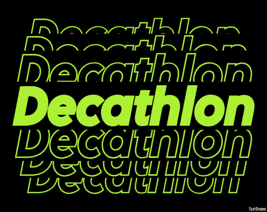 Decathlon Text effect
