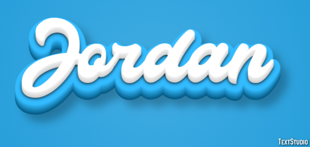 Jordan Efeito de texto