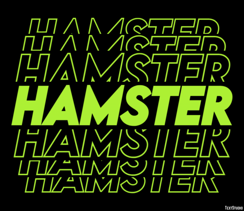 Hamster Effetto testo
