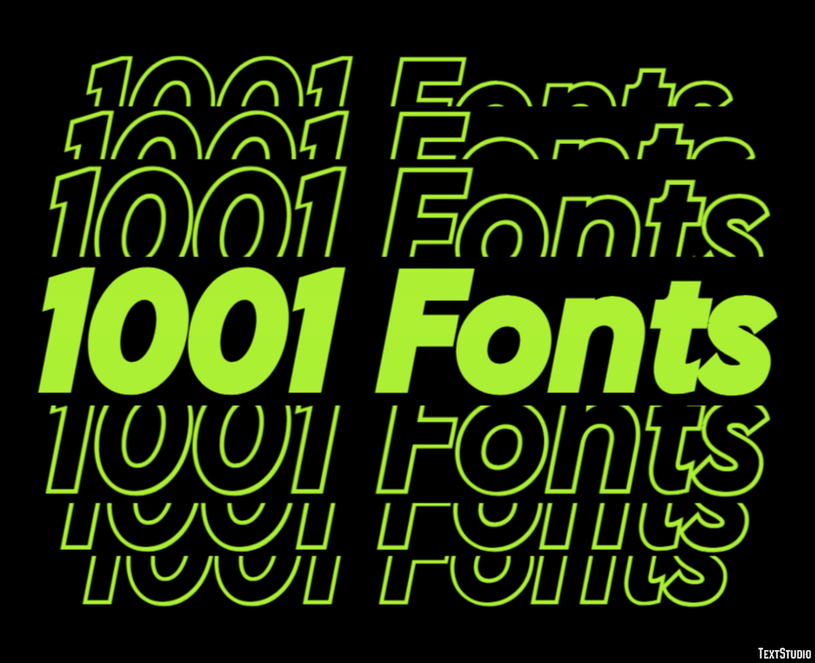 1001 Fonts Text Effect