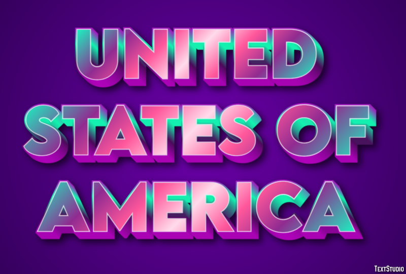 United States of America Text Effect