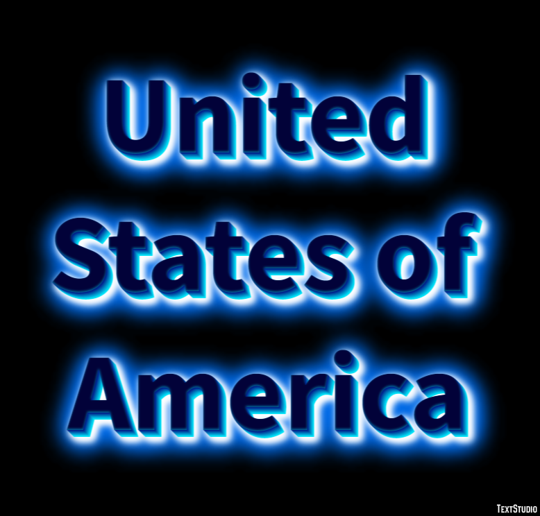United States of America Text Effect