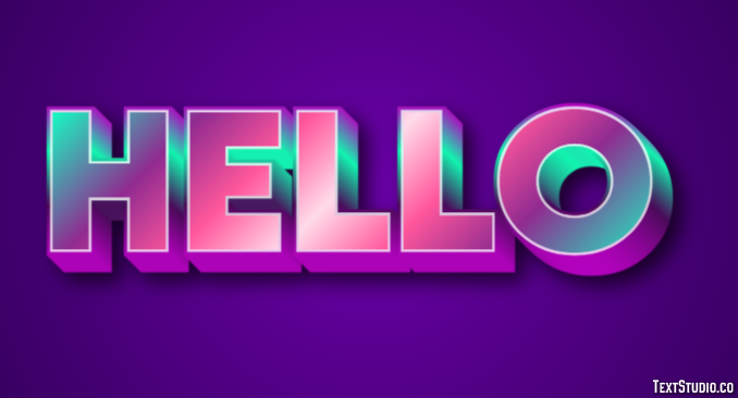 Hello Efecto de Texto