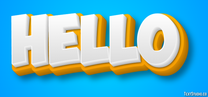 Hello Efecto de Texto
