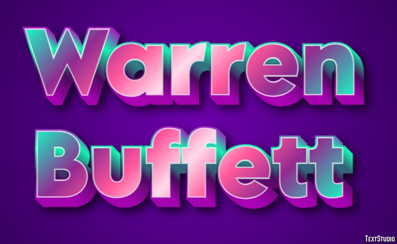 Warren Buffett Text Effect