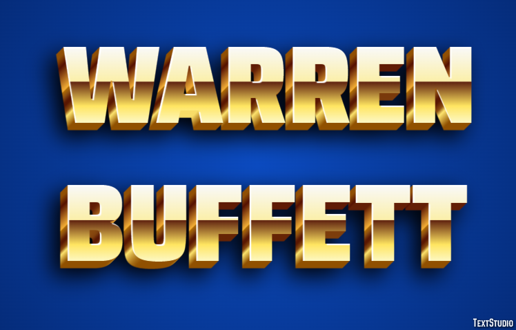 Warren Buffett Text Effect