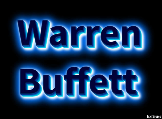 Warren Buffett Texteffekt