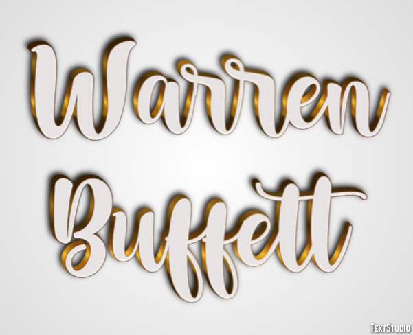 Warren Buffett Text Effect