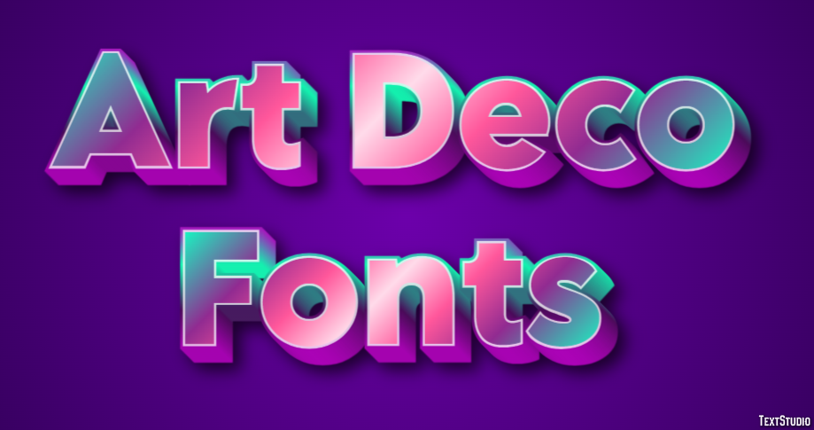 Art Deco Fonts Text Effect