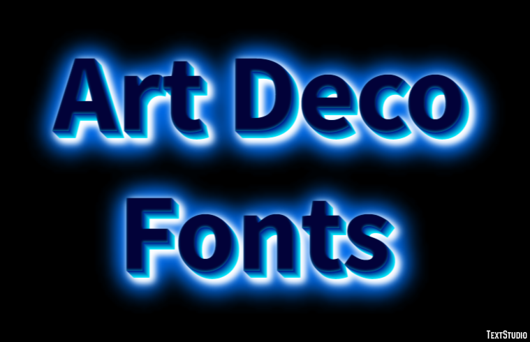 Art Deco Fonts Эффект текста