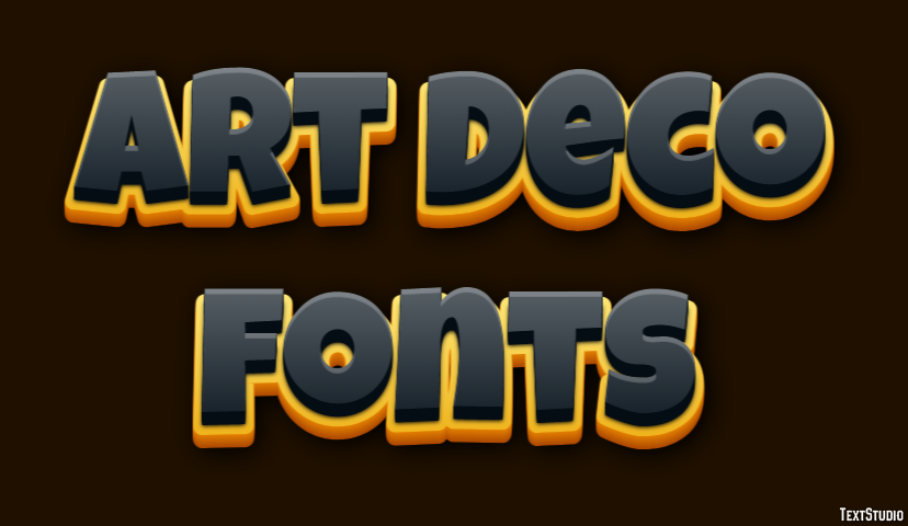 Art Deco Fonts Text Effect
