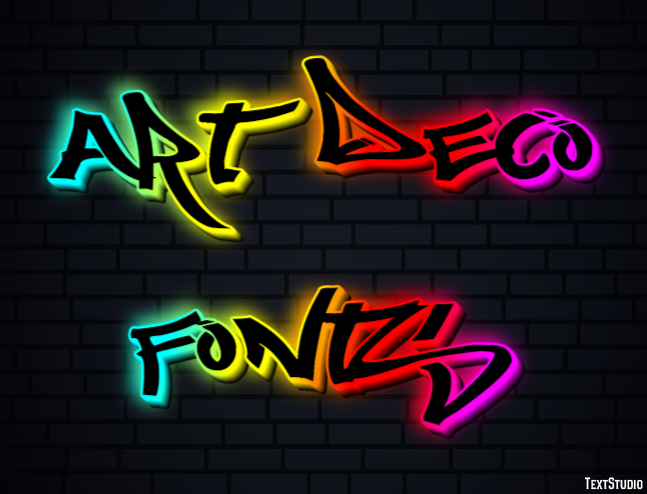 Art Deco Fonts Text Effect