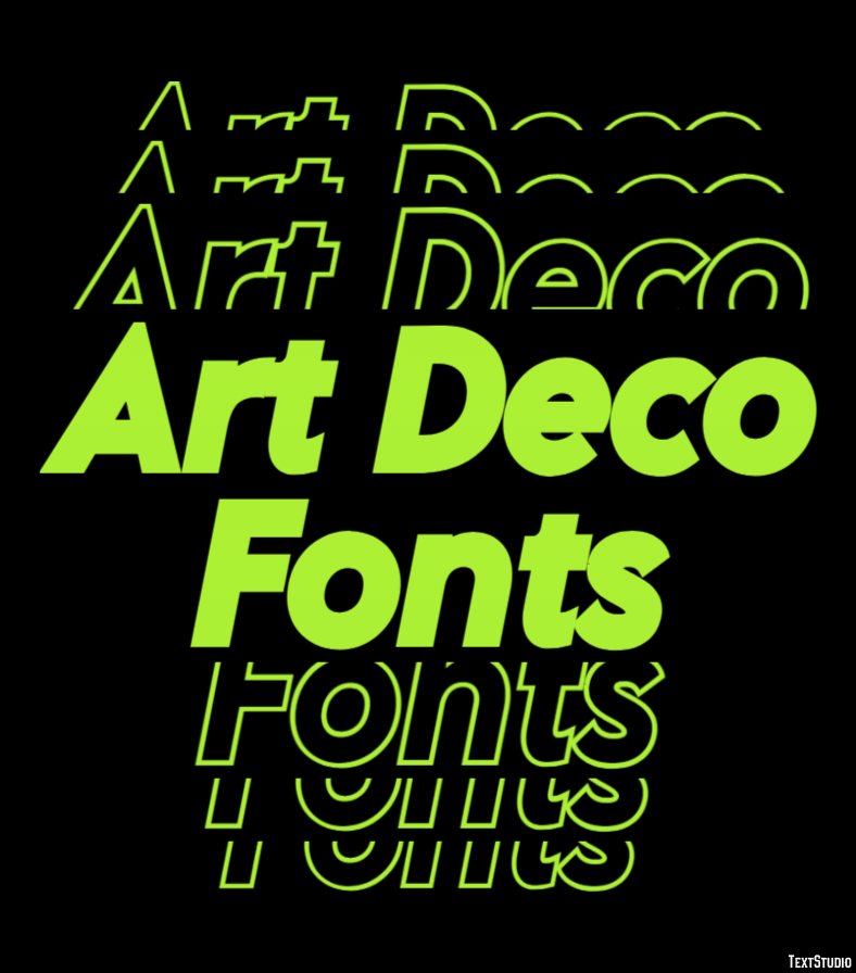 Art Deco Fonts Text Effect