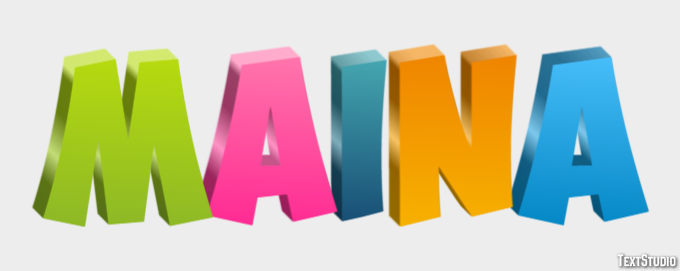 Maina Text effect