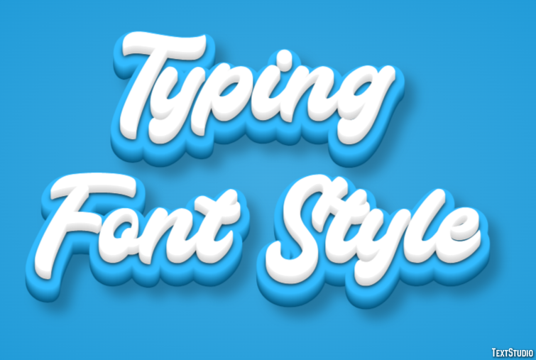 Typing Font Style Effetto testo