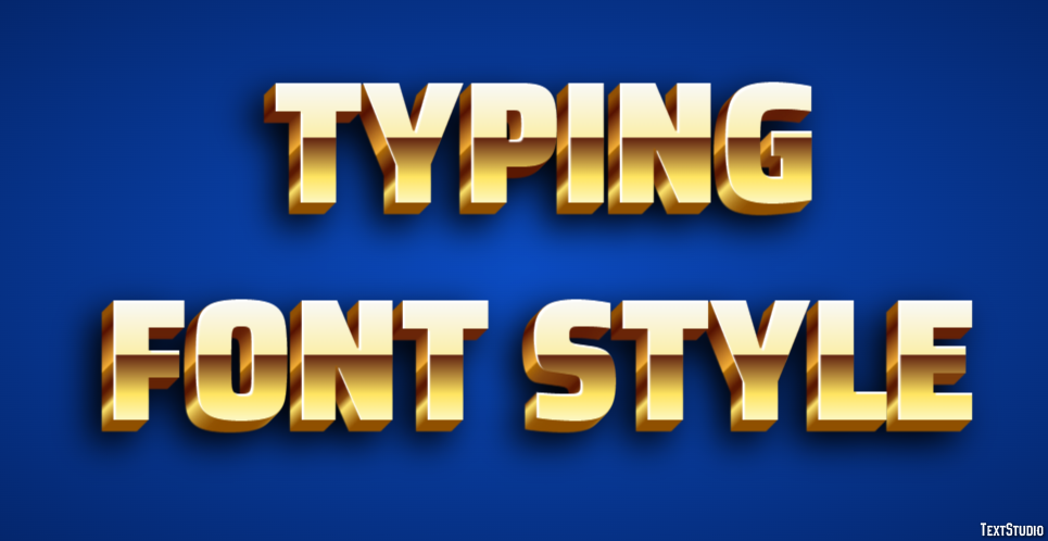 Typing Font Style Tekst effect