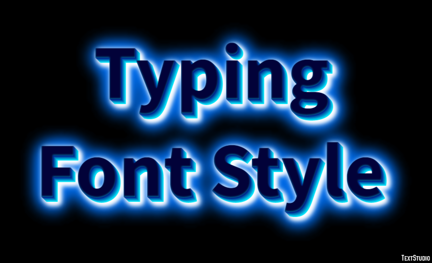 Typing Font Style Tekst Effect