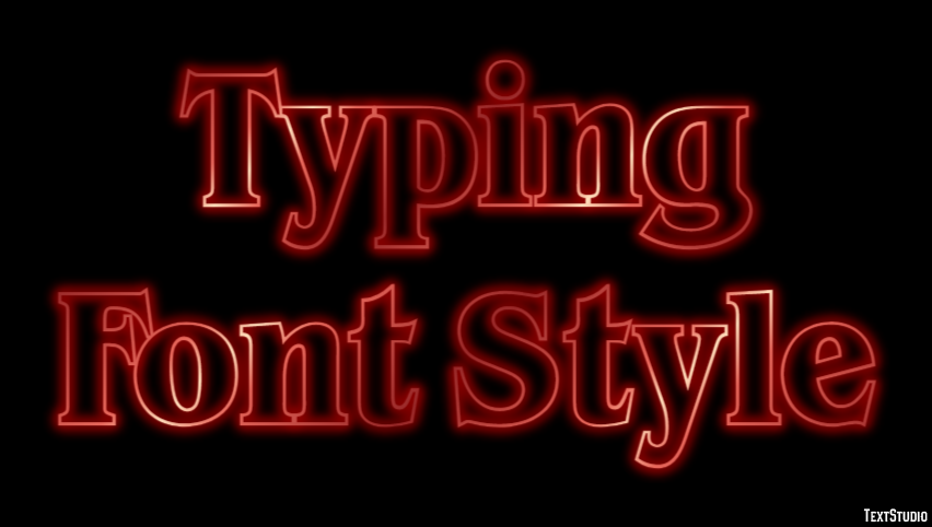 Typing Font Style Effetto testo