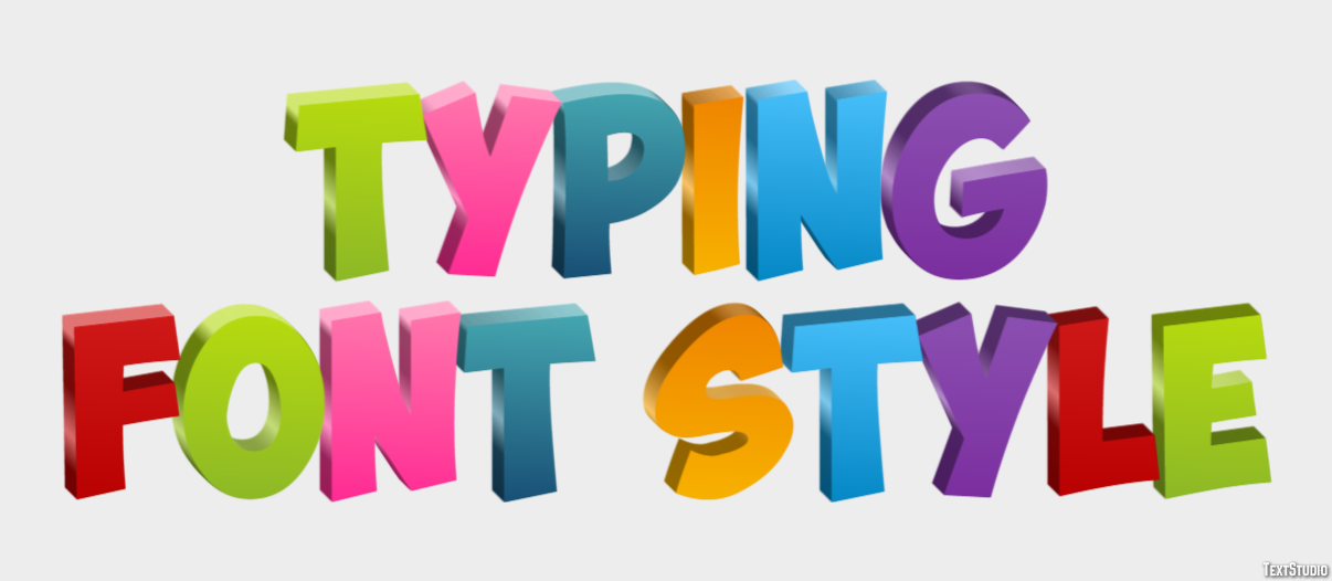 Typing Font Style Effetto testo