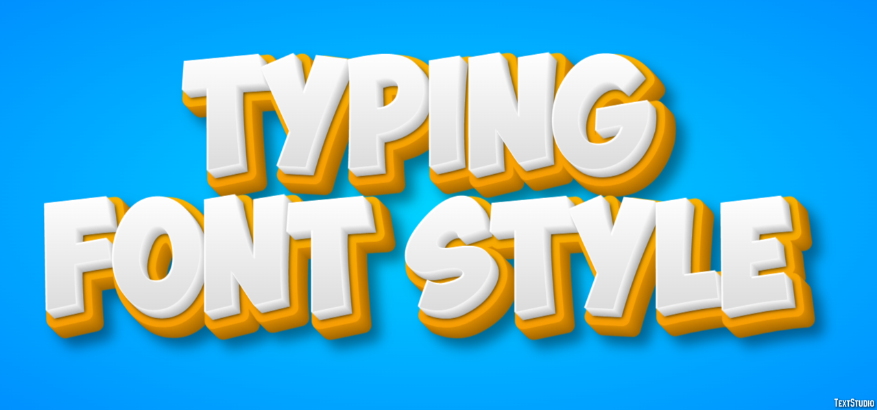 Typing Font Style Effetto testo