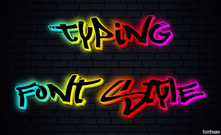 Typing Font Style Effetto testo